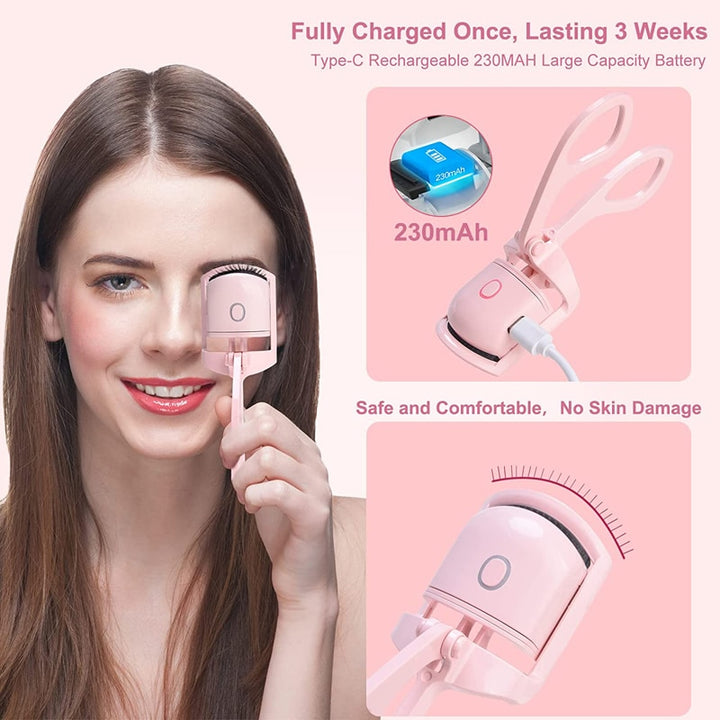 USB Rechargeable Electric Eyelash Curlers